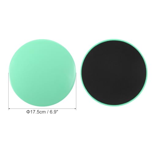 Core Sliders for Working Out 6.9", 2 Pack Dual Sided Exercise Sliders Fitness Workout Discs Strength Slides Discs for Gym Carpet Hardwood Floor, Cyan