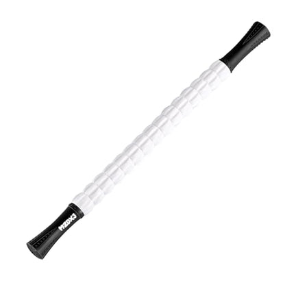 Muscle Roller Massage Roller Stick- Deep Tissue Fascia Blaster for Myofascial Pain Relief, Lymphatic Drainage & Body Sculpting, Handheld Physical Therapy & Recovery Tool (Black White-24 inch) - color: Black White