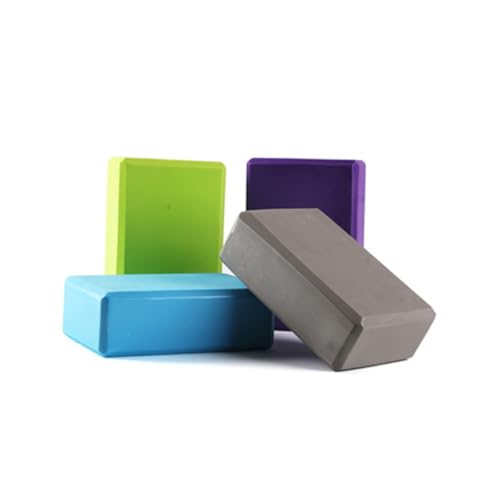 2 PCS High-density EVA Yoga Blocks Anti-skid Non-slip Yoga Accessories for Stability and Support Lightweight Rectangular Cushions for Home Practice and Beginners Grey