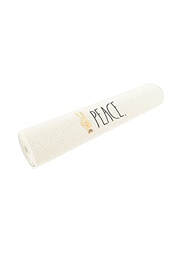 Rae Dunn Yoga Mat - High Density Foam Exercise and Fitness Mat for Workout or Stretching - Dual Sided Non Slip Cushion Grip - Portable, Travel Friendly - Use at Home, Gym, Yoga Studio, Pilates