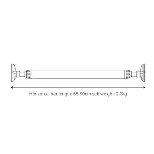 Pull-Up Bar for Doorway, Portable Chin-Up Bar, No Screw Installation, Adjustable 65-90cm, Max Load 440lbs for Home Fitness