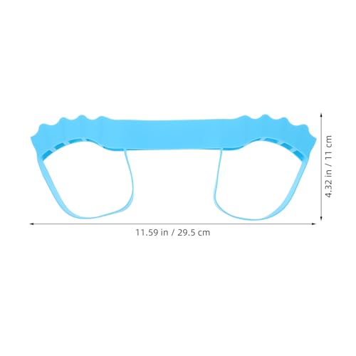 Multifunctional Gym Elastic Resistance Band for Hip and Leg Workouts, Blue Fabric Toe Separator Training Band for Foot Stretching and Toe Mobility, 1pcs Fitness Strap for Home