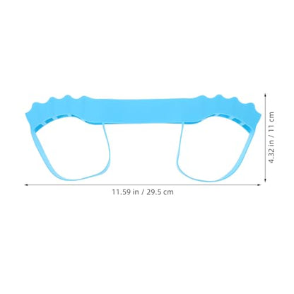 Multifunctional Gym Elastic Resistance Band for Hip and Leg Workouts, Blue Fabric Toe Separator Training Band for Foot Stretching and Toe Mobility, 1pcs Fitness Strap for Home