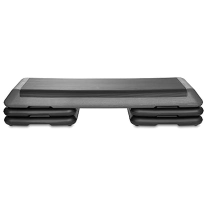 Philosophy Gym Aerobic Exercise Adjustable Step Platform, Health Club Size, with 4 Risers Included - color: Gray