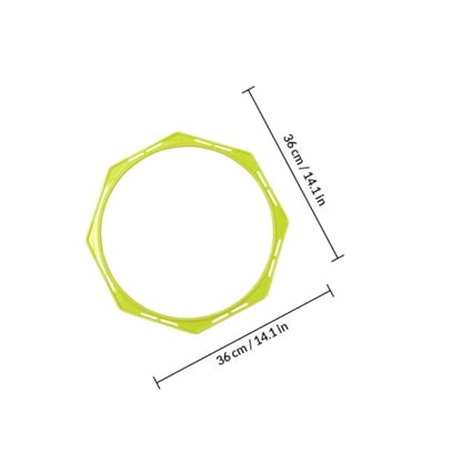 KESYOO Agility Rings for Football Training 4 Units 36 cm Yellow Orange Blue Green Material PP Portable for Speed Exercises and Coordination