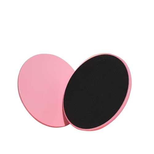 Core Exercise Sliders, Dual-Sided Workout Discs for All Floor Types, 1 Pair - color: Pink