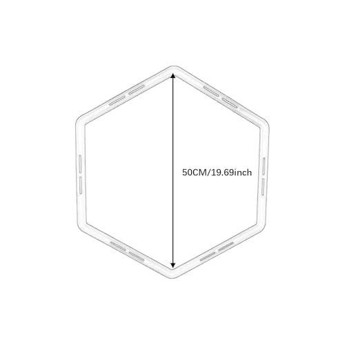 5pcs/ Hex Agility Ring Outdoor Exercise Ring Agility Footwork Training Ring Diameter 50cm - color: Yellow