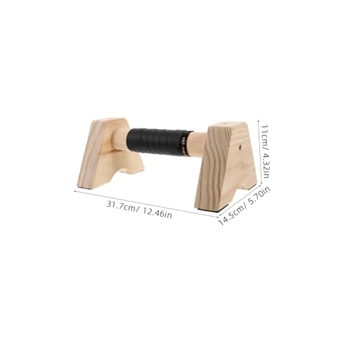 POPETPOP 2pcs Wooden Parallettes Bars Handles Support for Push-ups Calisthenics and Strength Training for Home Gym Workouts