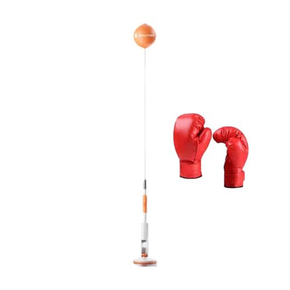 Punching Bag, Height Adjustable Boxing Set with Stand, Boxing Reaction Ball, Speed Bag Punching Equipment for MMA Home Gym Workout Fitness - color: For Adults with Boxing Gloves, Solid Ball