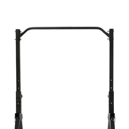 Foldable Pull Up Bar Stand, 440LBS Capacity Multifunction Triangular Structure Pull Up Station Home Gym Strength Training Workout Equipment with Adjustable Height for Pull-Ups Dips Push-Ups & More