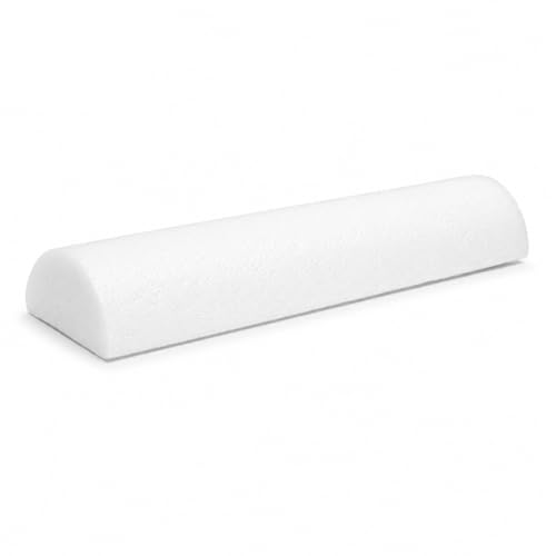 Medium/Firm White PE Foam Roller (18" Half Round) - size: 18" Half Round