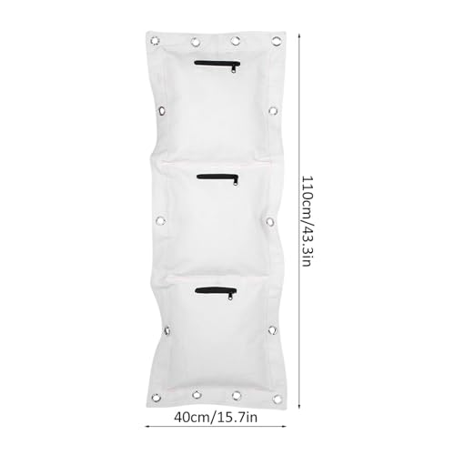 Wing Chun Wall Canvas Punch Target, Empty Sand Bag with Zipper for Boxing Muay Thai Training, Heavy - Duty Canvas Hanging Bag in Light Beige, Sizes S L Triple - size: 3 Bottles Per Shelf