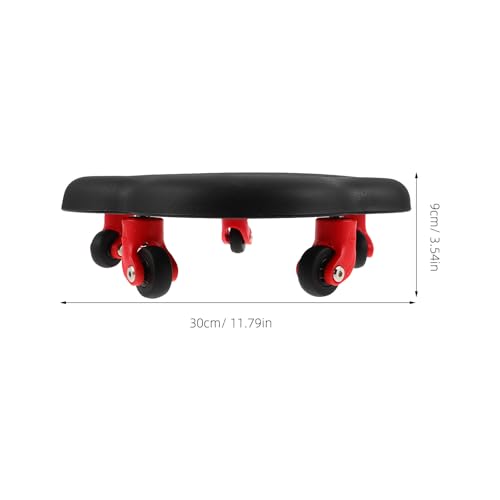 GALPADA Five-wheel Ab Roller with Flower-shaped Dual-sided Gliding Discs, Black Core Workout Machine for Home Strength Training and Abdominal Exercise