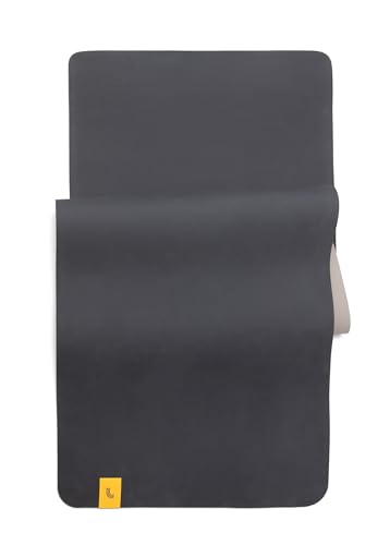 Lolë Pose Yoga Mat for Women with Strap Carrier | Non-Slip 5mm Thick Exercise Mat | Ideal for Hot Yoga & Pilates | PVC-Free & Sweat-Resistant - color: Black/pebble N760