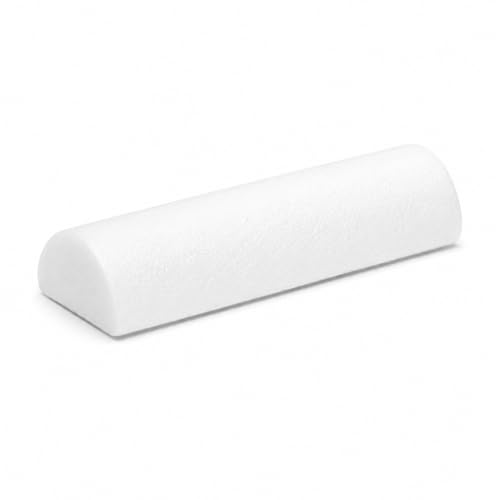 Medium/Firm White PE Foam Roller (12" Half Round) - size: 12" Half Round