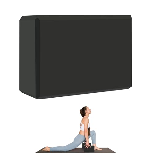 9"x6"x3" Yoga Blocks, Soft Non-Slip Surface Premium Foam Blocks, Supportive, Lightweight, Odor Resistant, Yoga Accessories for Pilates Meditation General Fitness Stretching Toning - color: black-1 Pack