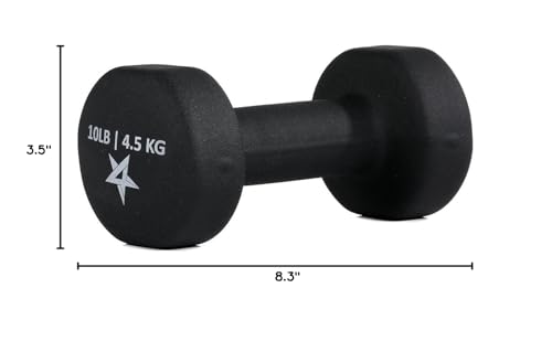 Yes4All Neoprene Coated Dumbbell Hand Weight Sets of 2 - Multiple Weight Options with 15 Colors, Anti-roll, Anti-Slip, Hexagon Shape