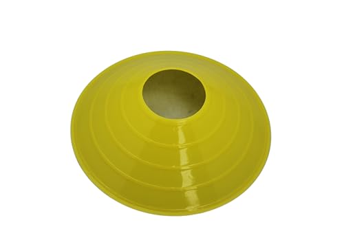 BlueDot Trading High Visibility Sports Cones for Agility Training, Soccer, Football, Field Cone Boundary Markers for Adults, 20-Pack, Yellow with Holder