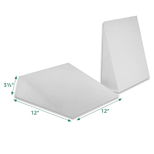 12" Foam Incline Stretch Wedge - Set of 2 - By Trademark Innovations (Dove Gray) - color: Dove Gray