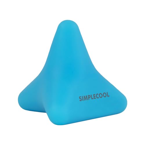 Manual Trigger Point Massage Tool. Small Massager Ball for Deep Tissue Myofascial Release Physical Therapy Foot Plantar Fasciitis Pain Relief Muscle Knot Psoas Hip Flexor Iliacus Release 3×2.6″(Blue) - color: Blue