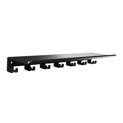 Wall Mounted Gym Equipment Storage Shelf, Tonal Accessories Organizer with 8 Prongs, Heavy Duty Metal Rack for Resistance Bands, Jump Ropes, Foam Rollers, 40lbs per Hook