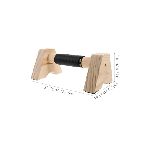 Wooden Push up Bars Parallettes Calisthenics Bars Beech Wood Floor Pushup Handles for Men and Women Strength Training and Bodyweight Exercise Equipment (30cm, 2pcs)