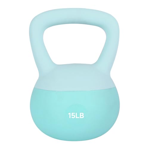 Leikefitness Soft Kettlebells,Sand Filled Weights for Women and Men,Color Coded Anti Slip Soft Kettlebells,Home workout - color: GREEN, size: 15 pounds