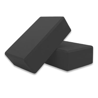 Yoga Blocks 2 Pack, Supportive Latex-Free Eva Foam Soft Non-Slip Blocks with Beveled Edges for Yoga, Pilates, Meditation - Yoga Accessories for Stability, Balance, Deepen Stretches