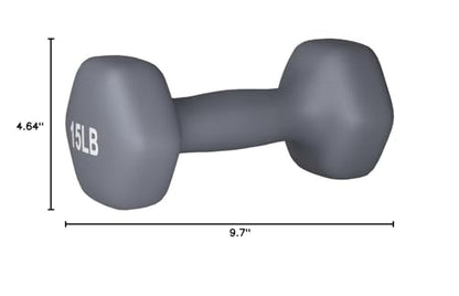 Amazon Basics Neoprene Dumbbell Hand Weights for Exercise and Muscle Toning - style: 15 Pound, Pair