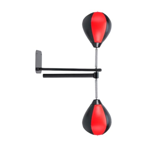 Boxing Reaction Ball Training Equipment with Speed Ball Wall Bar Mounted Punching Reflex Ball for Hand Eye Coordination Suitable - color: Red