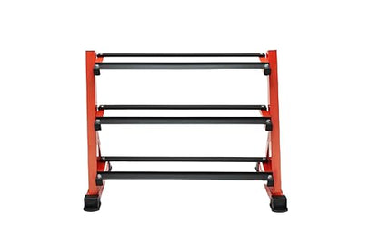 Dumbbell Rack 3 Tier Heavy Duty Weight Organizer Dumbbell Storage Stand Holder 1100lbs Capacity Quick Assembly Dumbbell Weight Storage Rack For Home Gym, Red (Rack Only)