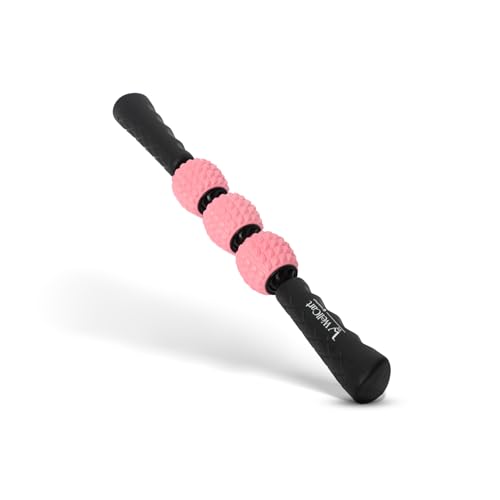 WellCart’s EVA Massage Stick Roller. Comfort Grip Handles with 3 Independent Textured Total Body Massager Spinners