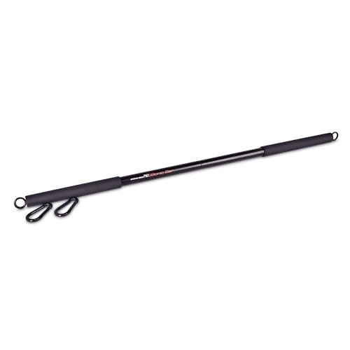 36 Inches Light Weight Resistance Training Straight Bar – Fits All Resistance Bands/Accessories with Carabiners BBEB-020