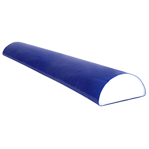 CanDo Premium TufCoat Blue Coated Half-Round Foam Rollers for Muscle Restoration, Massage Therapy, Rehabilitation, Sport Recovery and Physical Therapy for Home, Clinic and Gym - size: 4" X 36", style: Half Round