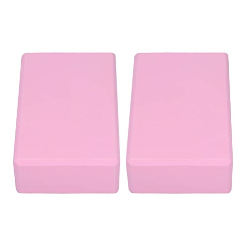 Focket Yoga Block, Soft Non Slip Surface Lightweight 2PCS Foam Yoga Props, Pilates Accessories with Beveled Edges for Pilates Meditation Stretching Toning