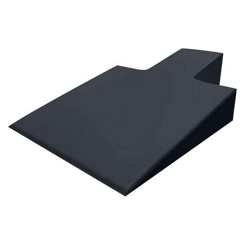 LeisureKing Large Upholstered Pilates Wedge for Pilates Reformer, Exercise Equipment for Pilates Reformer Machine, Workout Pad for Floor Exercises, Ideal for Home Pilates and Studio Use - color: Black