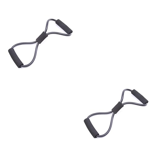 2pcs Expander Spring Exercise Spring Expander Arm Exercise Resistance Bands Rubber - color: Blackx2pcs, size: mediumx2pcs