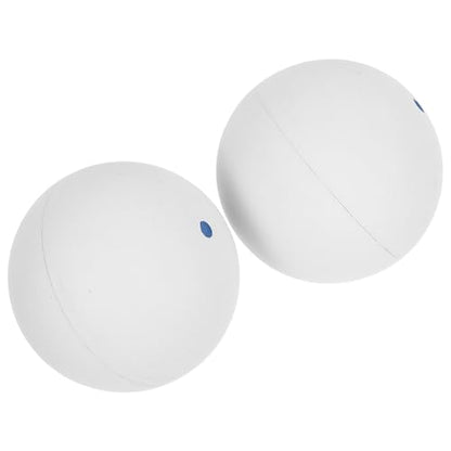 Squash Training Balls for Beginners 2pcs Rubber Single Dot Bounce Ball Hand-Eye Coordination Reaction Trainer Indoor Outdoor Practice Equipment