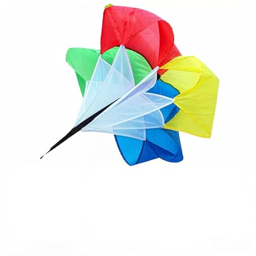 Speed Training Parachute for Athletes, Adjustable Resistance Sprint Chute with Waist Belt for Soccer Football Running - size: Kids Rainbow Resistance Parachute