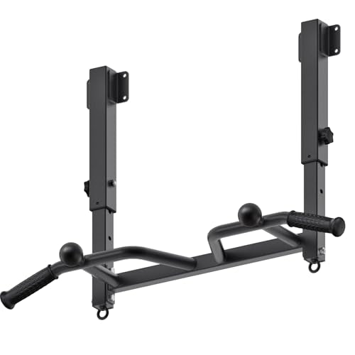 SELEWARE Heavy Duty Welded Pull Up Bar Wall/Joist/Ceiling Mount Chin Up Bar - color: E2: Black Joist Mount Pull Up Bar