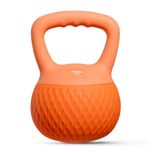 YIGUO Soft Kettlebell, Kettlebells Cushioned Impact-Resistant Base and Anti-Slip Grip, Strength Training Kettle Bell for Women and Men, Home Workout - color: Orange