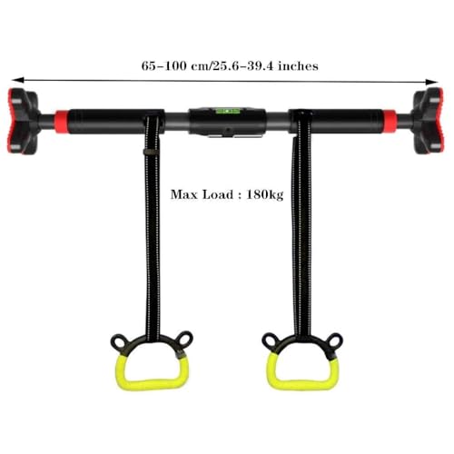Adjustable Doorway Pull-Up Bar with Locking Mechanism, Portable Chin-Up Bar for Home Gym, No Drilling Required