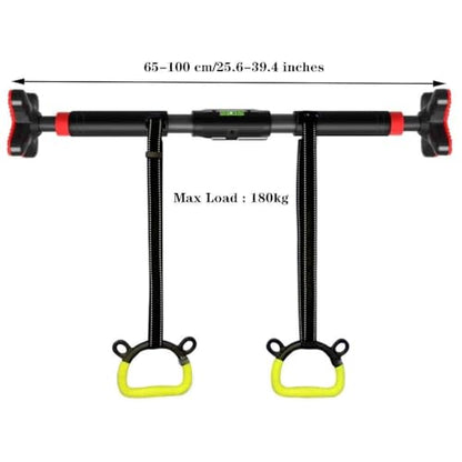 Adjustable Doorway Pull-Up Bar with Locking Mechanism, Portable Chin-Up Bar for Home Gym, No Drilling Required