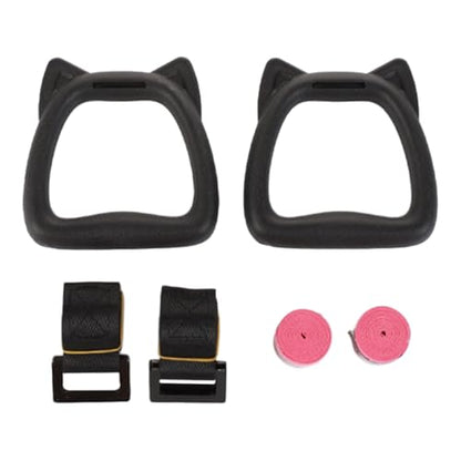 Gymnastic Rings with Adjustable Straps, 1 Meter Rope Length, Professional Pull-up Training Rings for Gymnastics and Calisthenics Exercises, 1 Pair Set