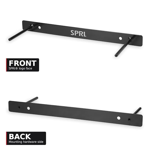 SPRI Hanging Exercise Mats for Gyms, Closed-Cell Foam Yoga & Fitness Mats with Grommets, Thick Workout Mats for Studios & Group Fitness Classes, Wall Rack Mat Holder Storage, Black