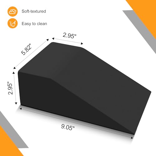 2 Pack Squat Wedge Blocks, Foot and Wrist Yoga Wedges - color: Black