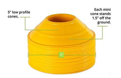 1 Stop Soccer Set of 10 Agility Disc Cones Perfect - color: Orange