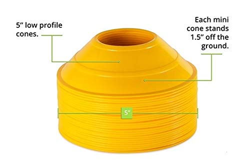 1 Stop Soccer Set of 10 Agility Disc Cones Perfect - color: Yellow