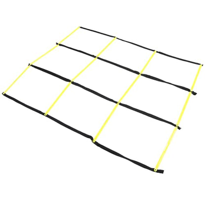 Luxshiny Multifunctional Soccer Agility Ladder Yellow – Foldable Speed Footwork Workout Ladder for Football Training and Fitness Agility Drills