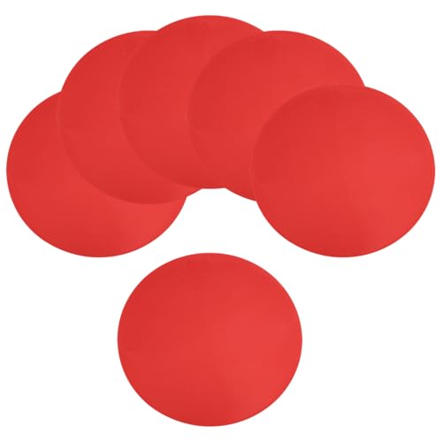 Spot Markers for Agility Dot, Non-Slip Poly Spots Floor Dots Flat Field Soccer Training Equipment for Gym - color: Red